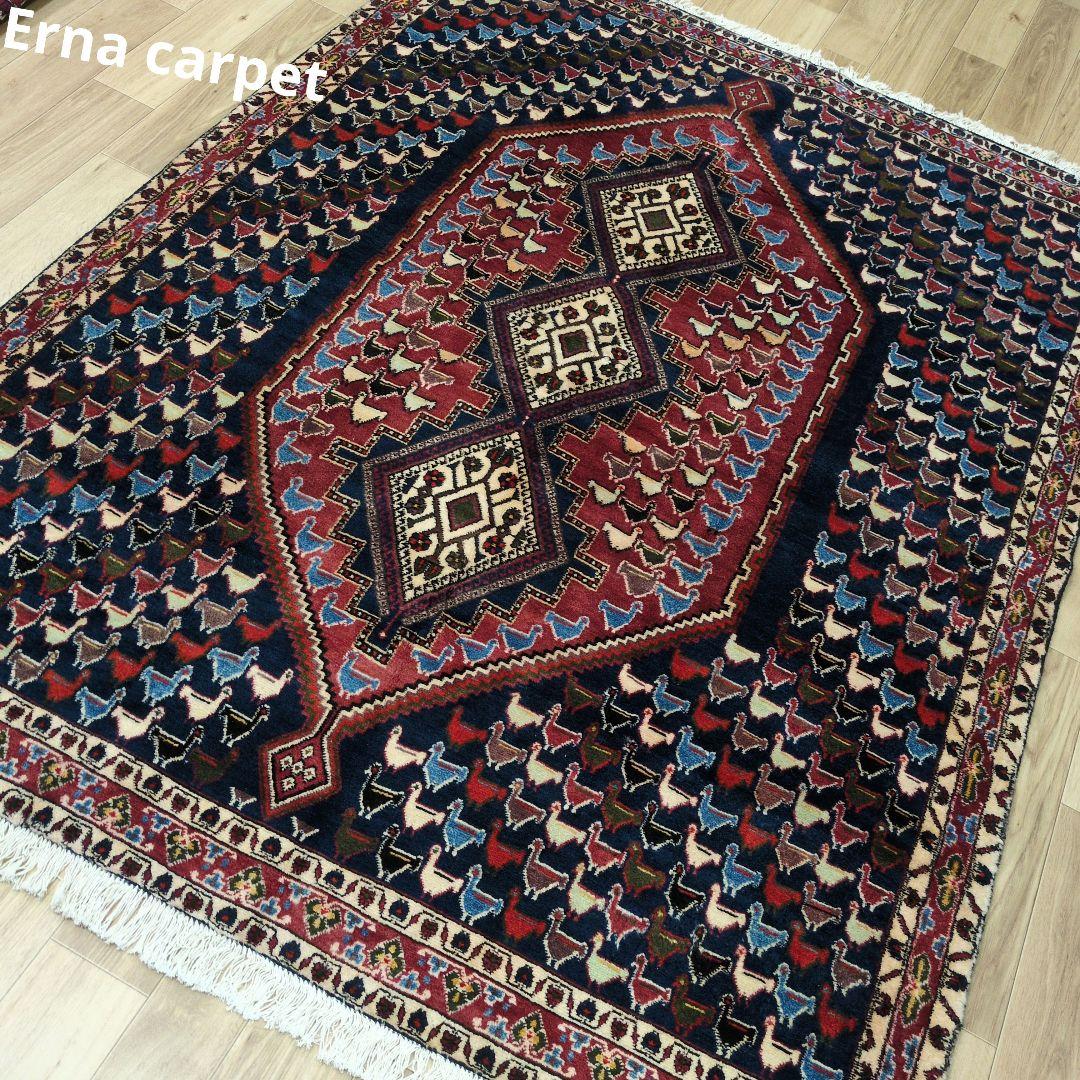 ペルシャ絨毯 手織り 草木染　スィールジャーン産 215x195 Sirjan