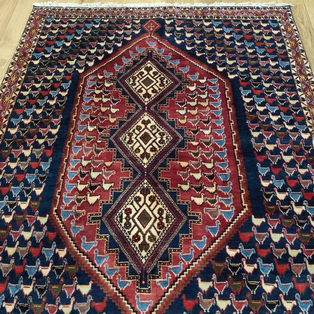 ペルシャ絨毯 手織り 草木染　スィールジャーン産 215x195 Sirjan