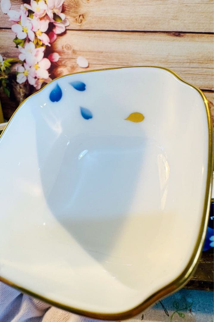 乃りたけ 金彩瑠璃色 小鉢 ５つセット