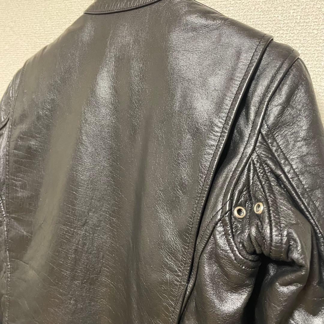 Horn Works 本革　シングルライダースジャケット　サイズS