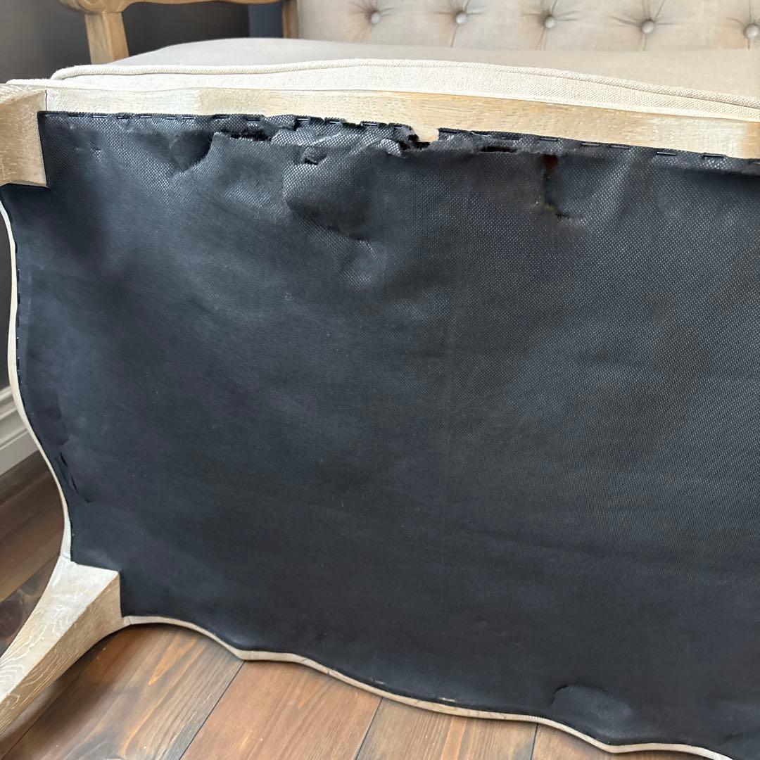 サラグレースリネンソファーオットマンのみ