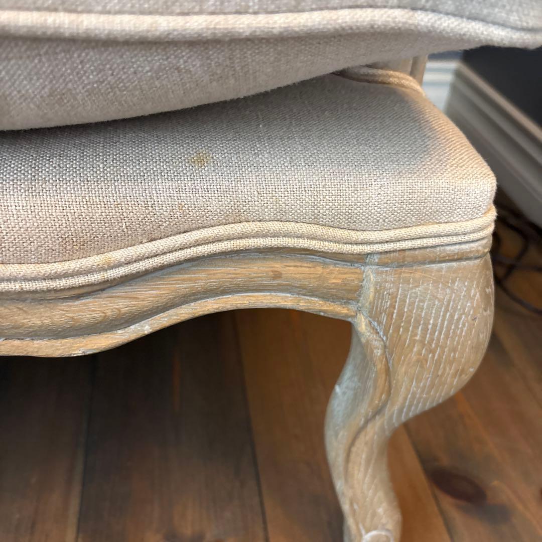 サラグレースリネンソファーオットマンのみ