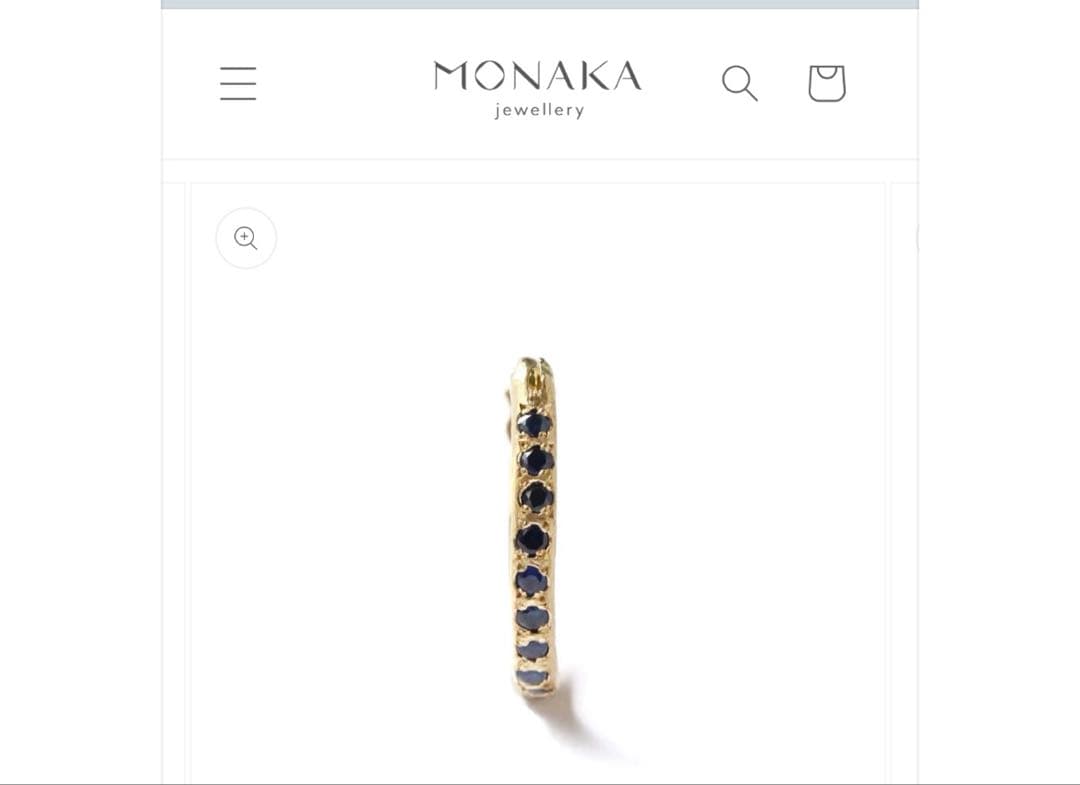 新品　monaka jewellery ブルーサファイア　フープピアス　2点