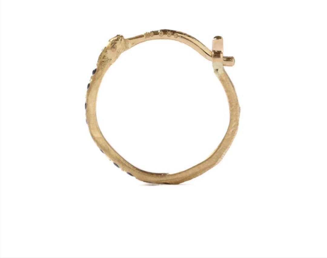 新品　monaka jewellery ブルーサファイア　フープピアス　2点