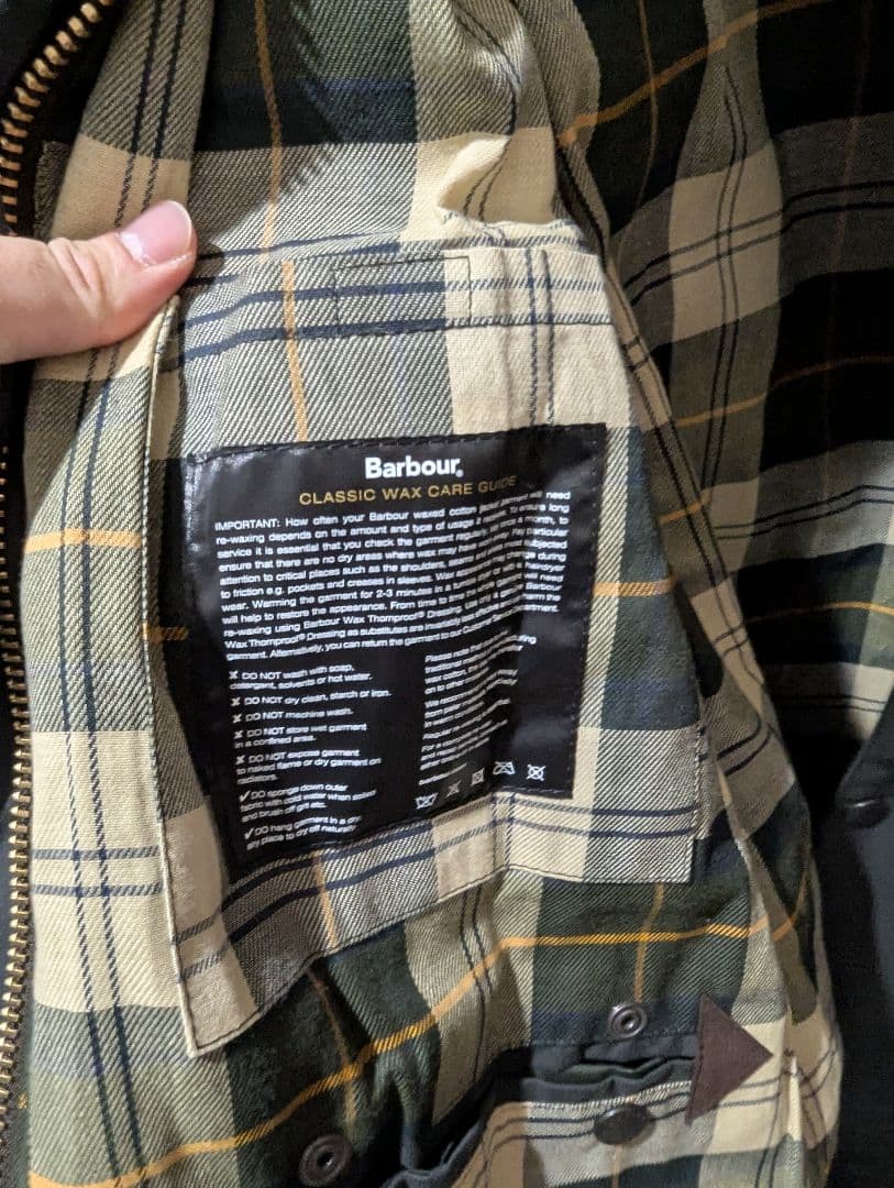 Barbour OS BORDER 40 タグ付き 23AW