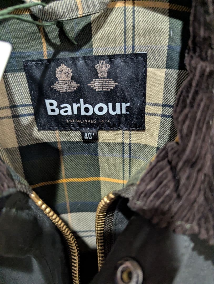 Barbour OS BORDER 40 タグ付き 23AW