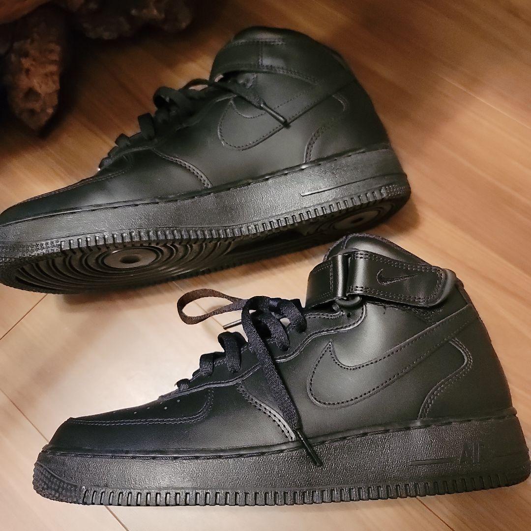 Nike ブラック ハイカットスニーカー エアフォースワン エアフォース1
