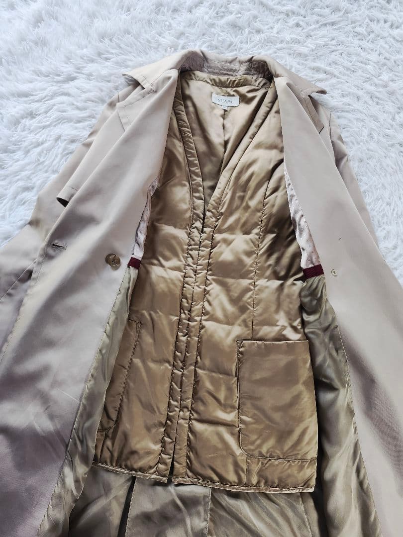 スキャパ　インナーダウン　ベルト付き　トレンチコート
