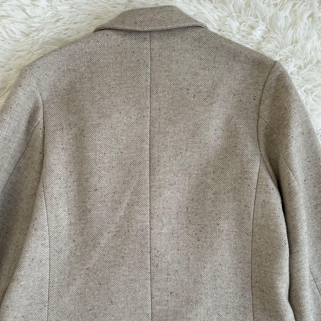 ✨美品✨フレームワーク シングルジャケットコート シルク混 ヘリンボーン