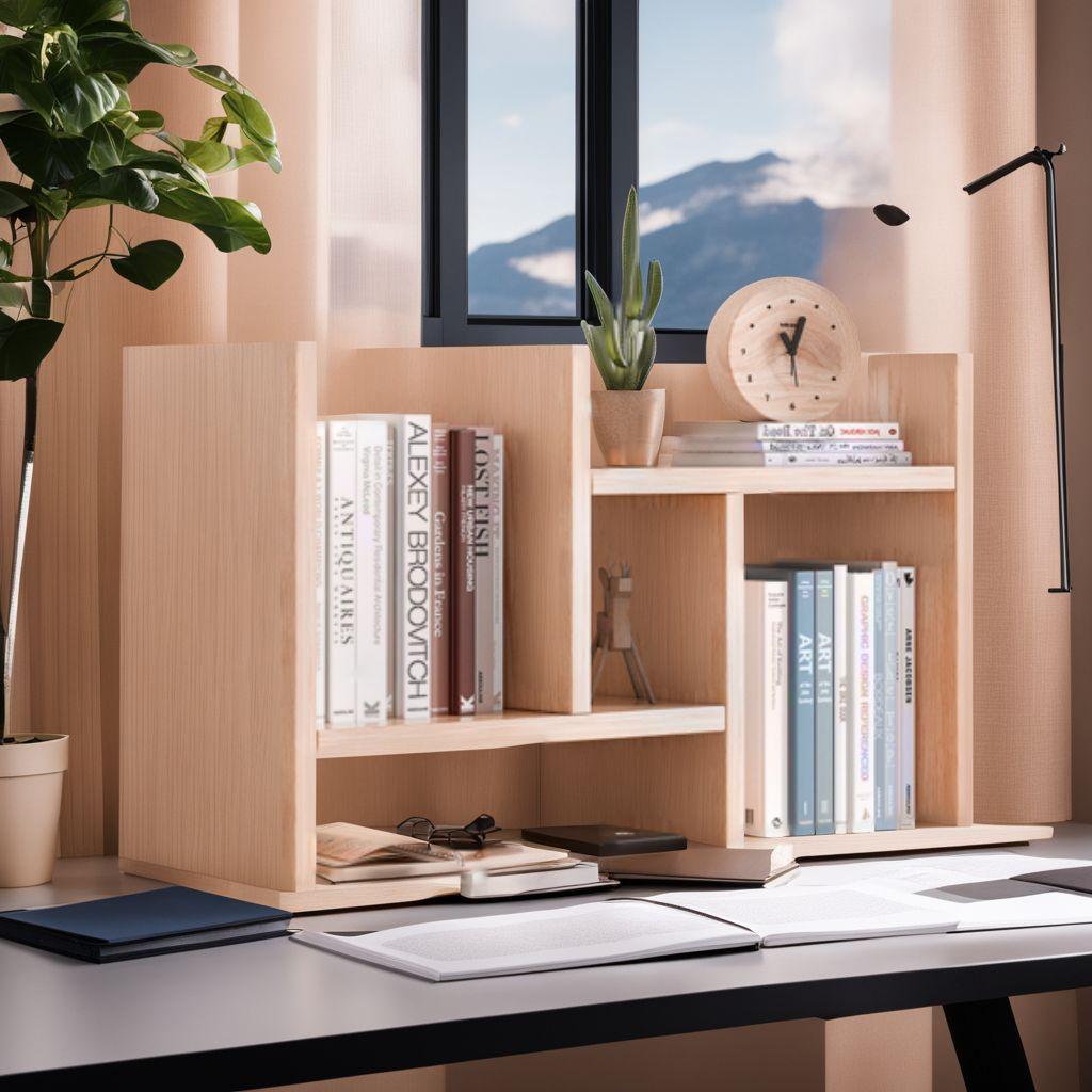 自分好みに 伸縮性 本立て 小物入れ 自由自在 卓上ラック