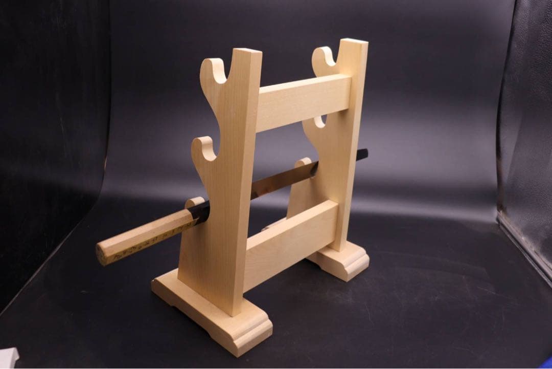 木製包丁掛け３段