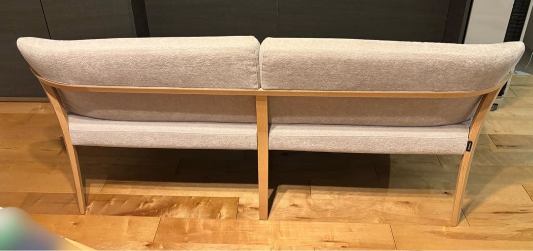 【お値下げしました】カリモク　ダイニングソファ（３人掛けロング）