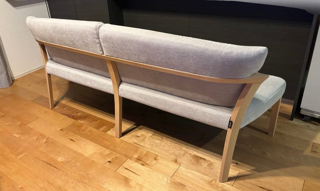 【お値下げしました】カリモク　ダイニングソファ（３人掛けロング）