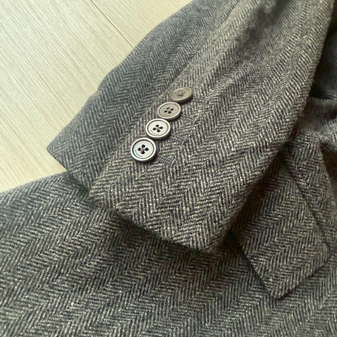【高年式美品】ジバンシー　ノーカラーコート ヘリンボーン 13aw リカルド期