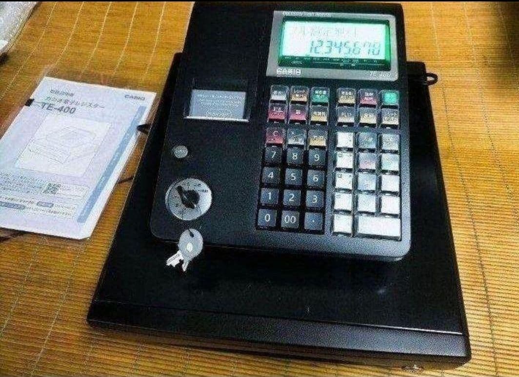 カシオレジスター　TE-400　フル設定無料　美品PC連携売上管理　985888