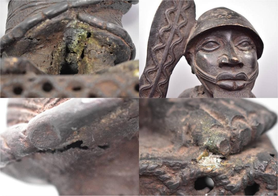 アンティーク ベニン王国 ベニン共和国 エド アフリカ 古い ブロンズ像