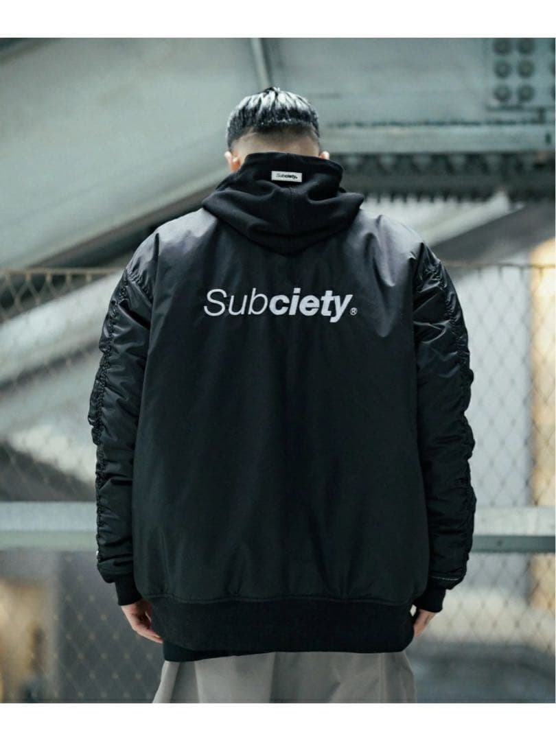 Subciety ブラック ジャンパー・ブルゾン　MA-1