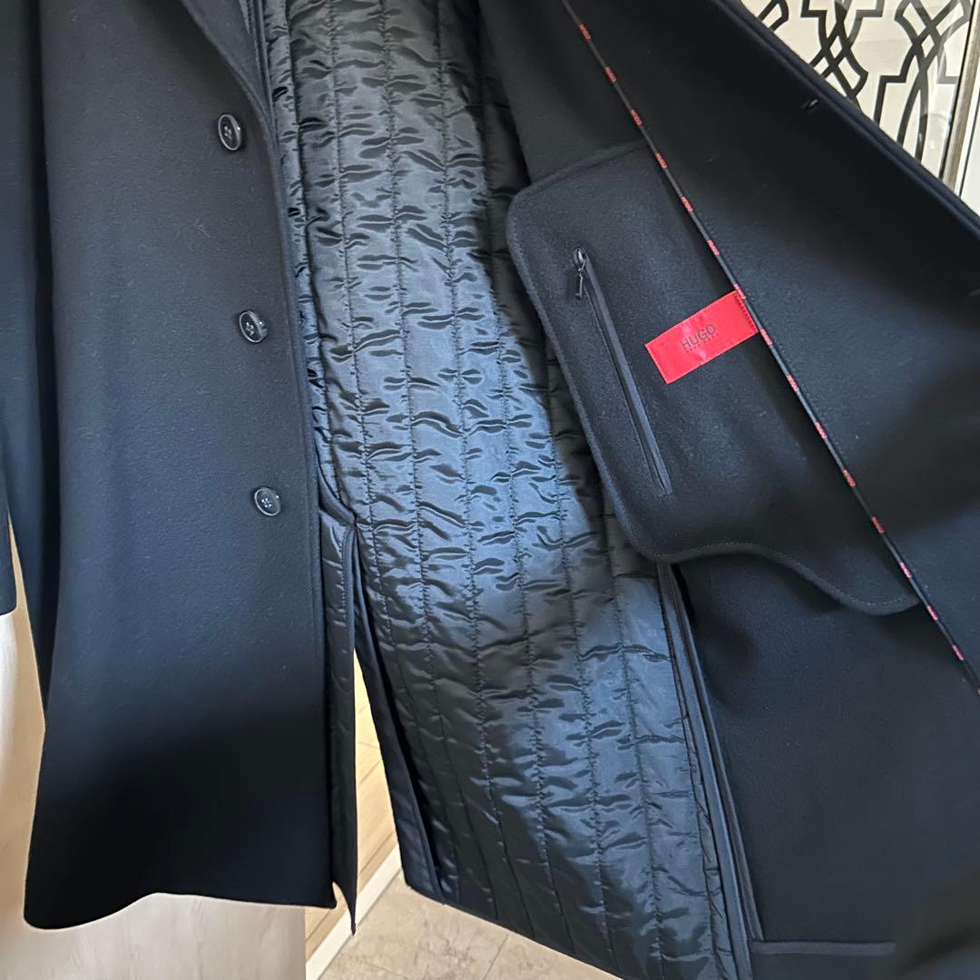 希少✨HUGO BOSS ヒューゴボス チェスターコート ブラック 48 XL