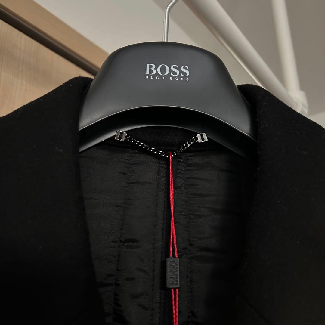 希少✨HUGO BOSS ヒューゴボス チェスターコート ブラック 48 XL