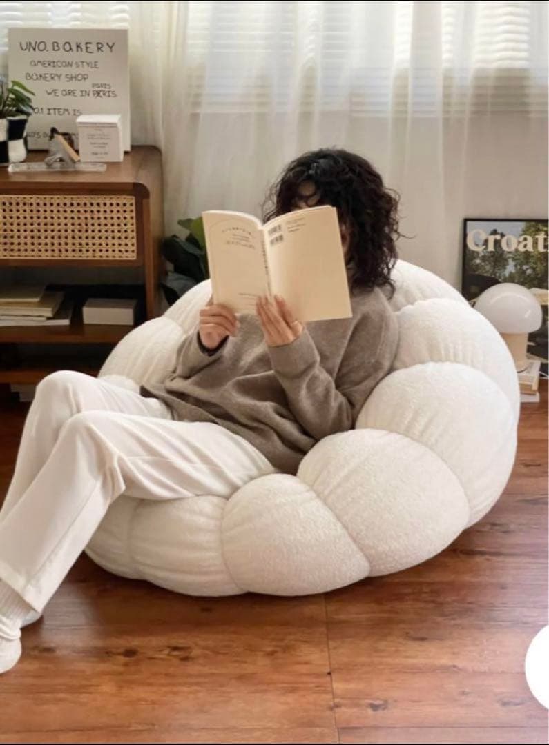 販売終了品✨　tofu トーフ ビーズソファ アネモネ ホワイト 白