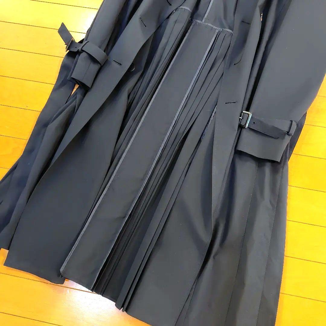 レリアン 可憐プリーツ近年モデル濃紺ネイビー トレンチコート 11L