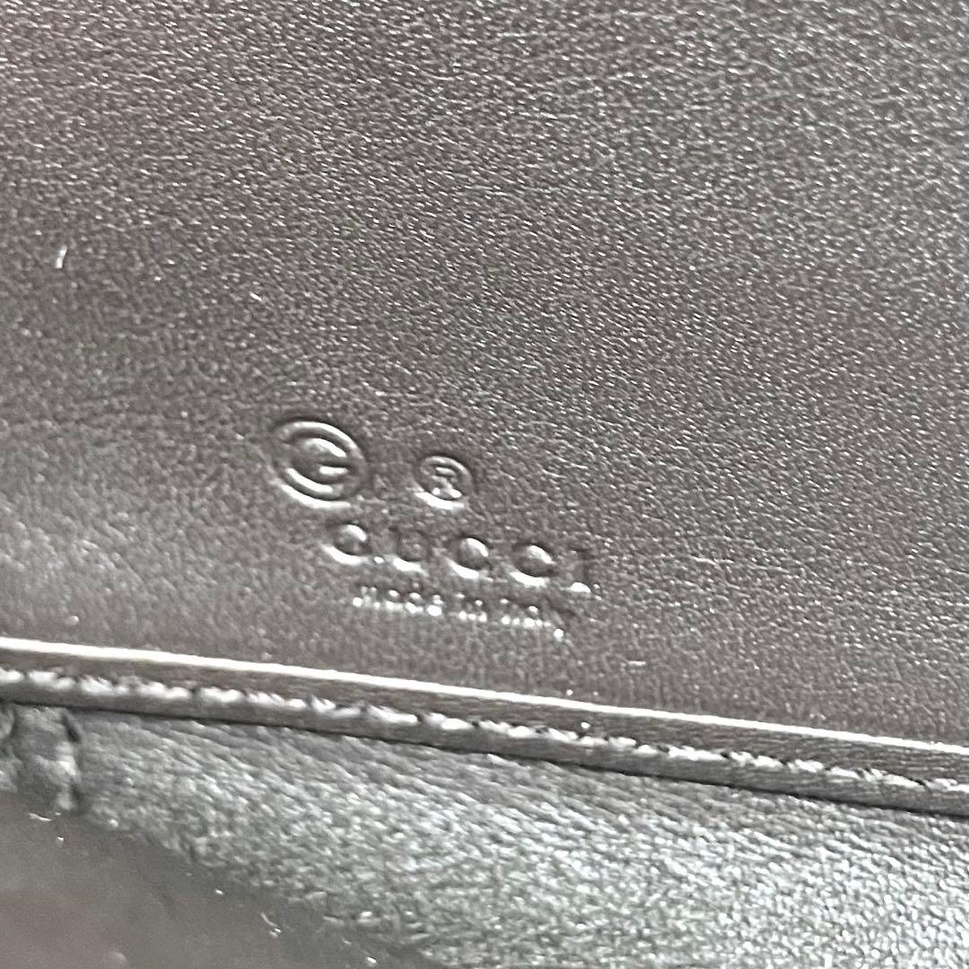 美品✨GUCCI マイクロシマ プレートロゴ GG ラウンドジップ