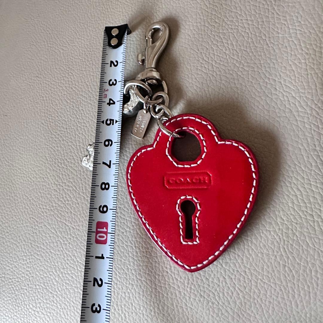 COACH コーチ ハート レザー チャーム / キーホルダー＆バッグチャーム