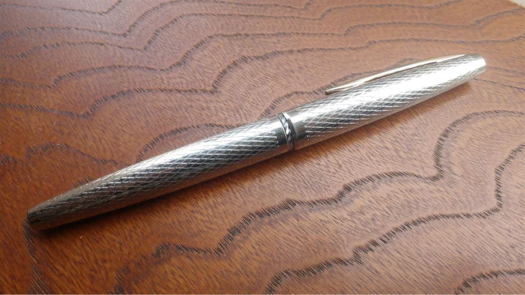 セーラー　ヴィンテージ万年筆　本体／シルバー　ペン先／18k