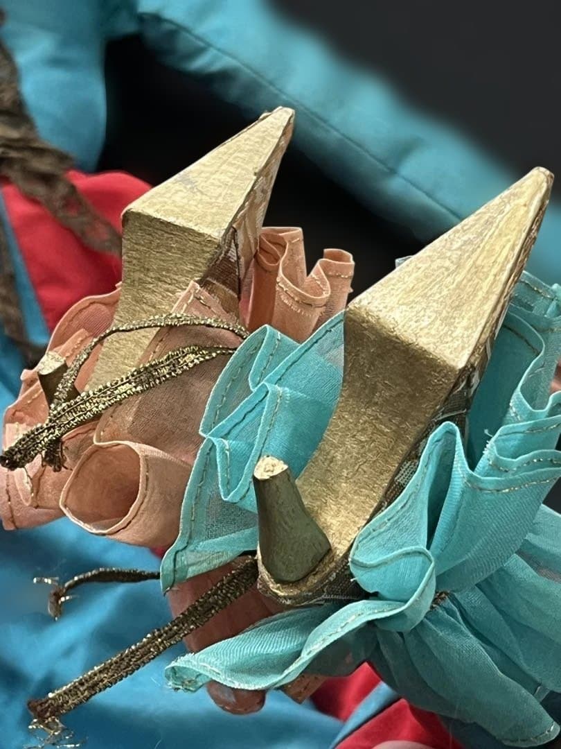 アンティークブドワールドールクロスボディ 1920s ピエロ 大型71cm