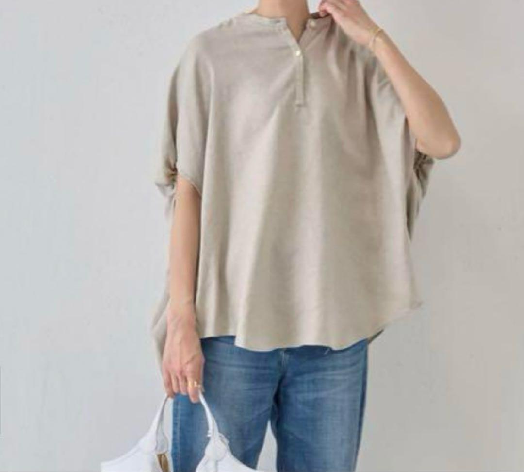 ピアズリー　麻調合繊ブラウス