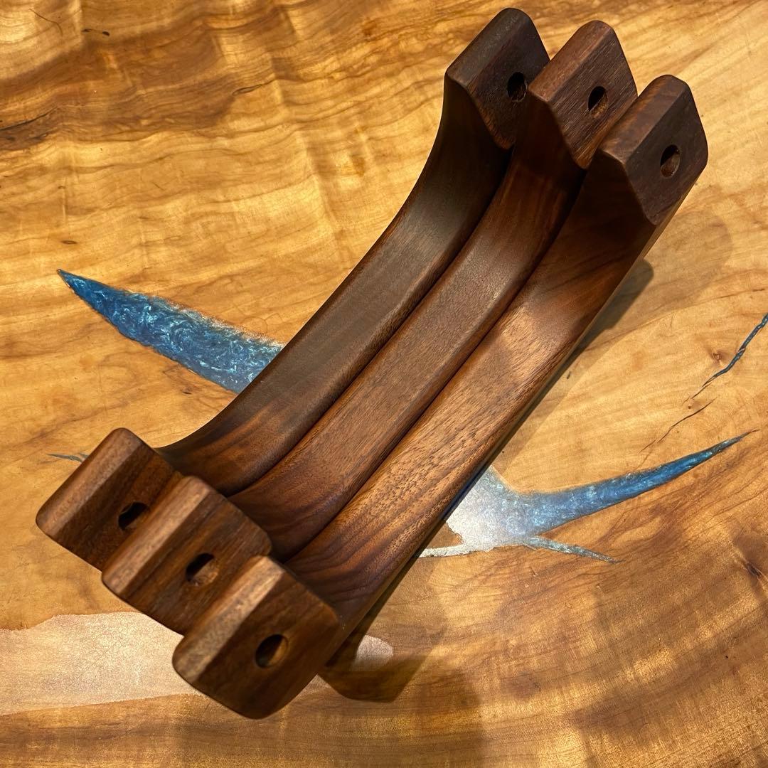 ウォールナット アシストグリップ　5点セット、ワゴンハイエース用