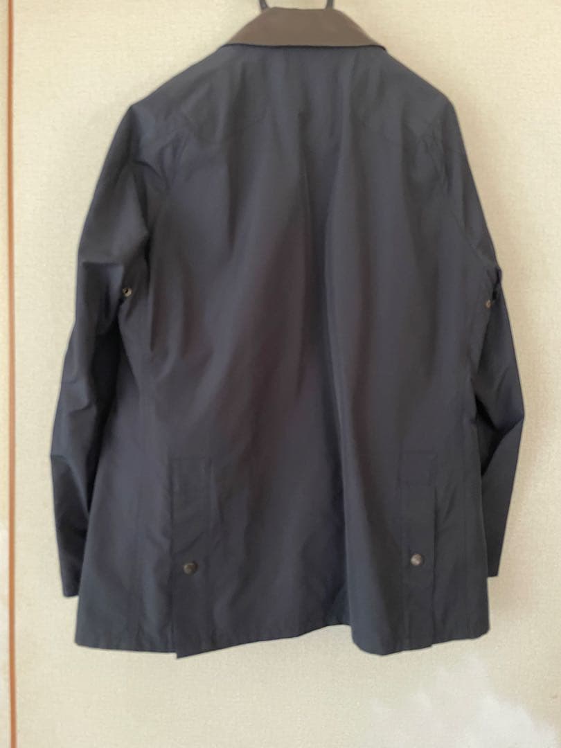 ポールスチュアート　ネイビー ナイロン ジャケット 羊革襟ウールインナー付き　L