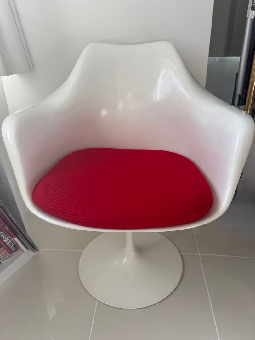Knoll チューリップアームチェア 回転式 レッド 赤 ビンテージ レトロ