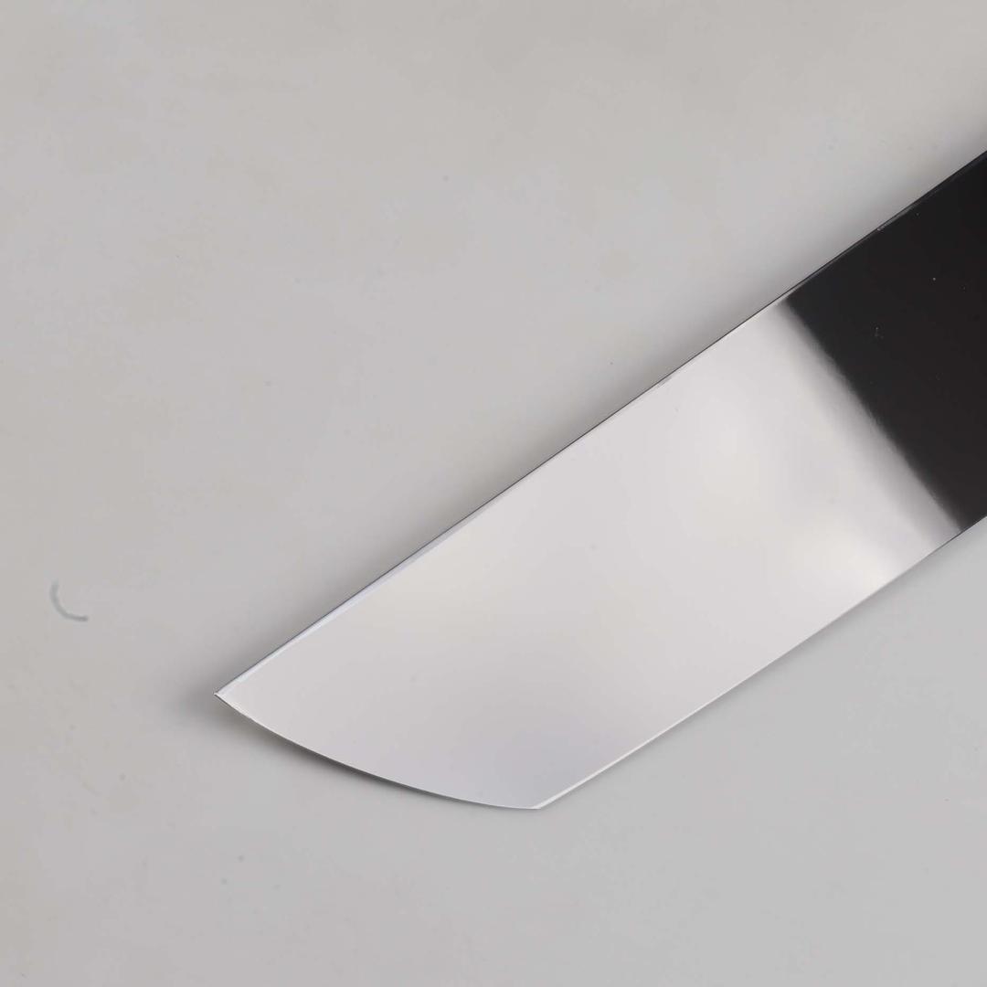 7794鱧切り 骨切り包丁 尺寸 ウルトラ鏡面仕上げ刺身包丁 黒檀黒水牛角八角柄