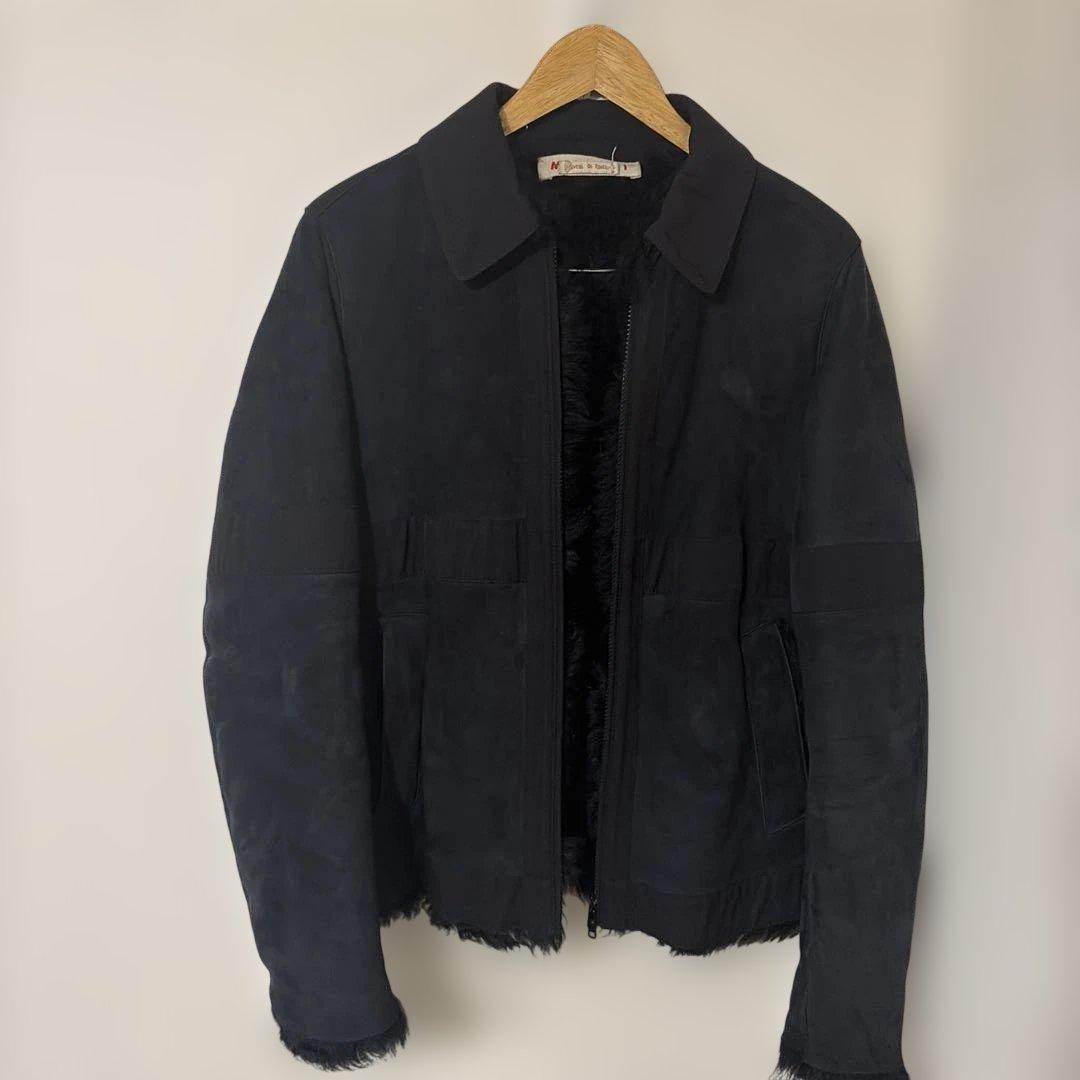 MARNI ムートン シングルライダースジャケット