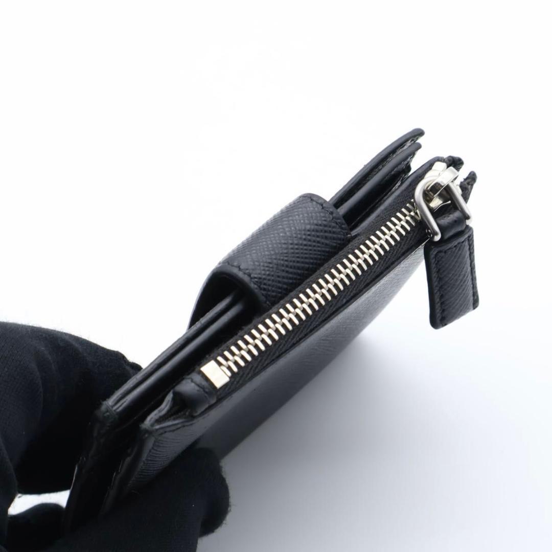 【極美品】PRADA ICチップ 二つ折り財布　サフィアーノ　トライアングルロゴ