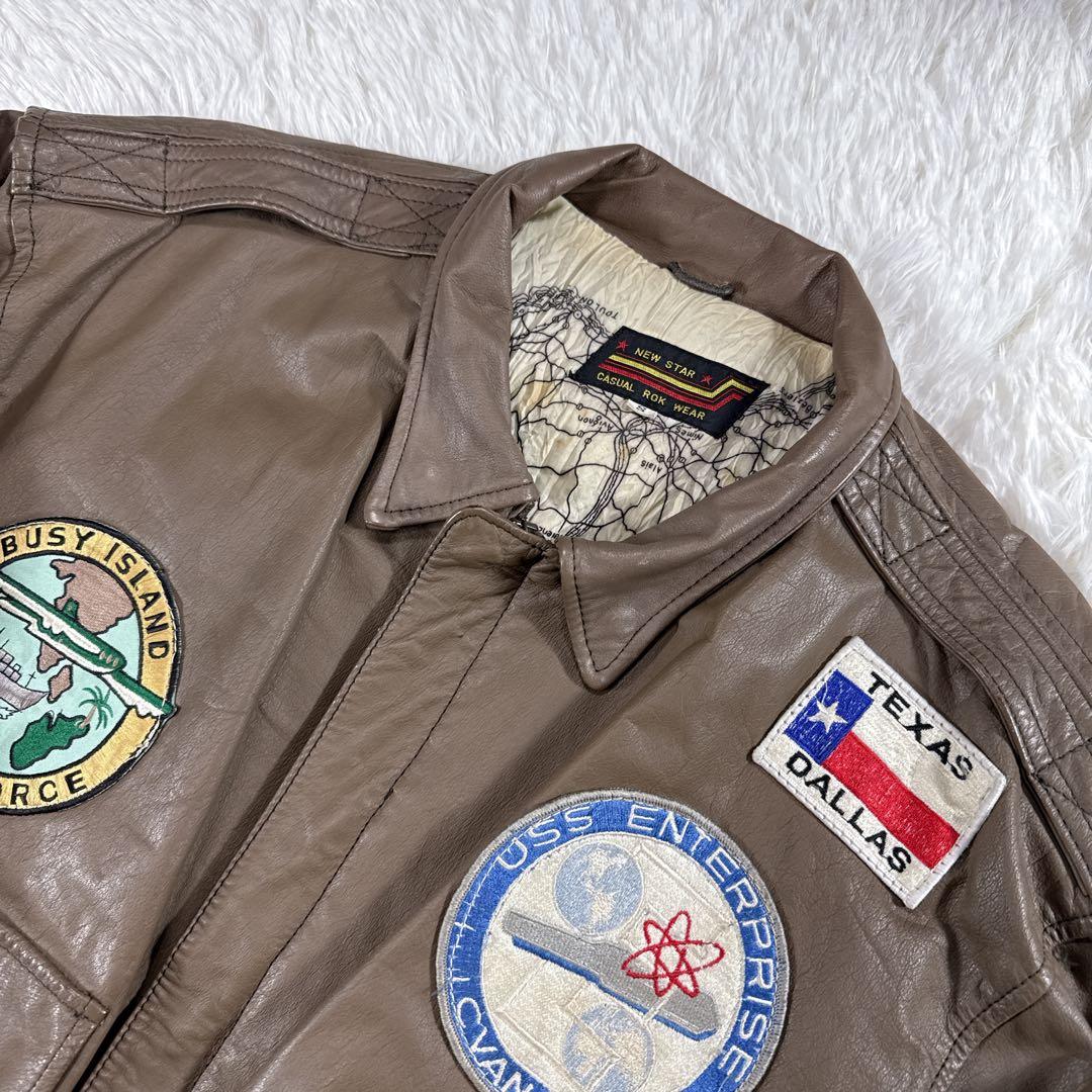 【ヴィンテージ】A-2 G-1 レザージャケット フライトジャケット ワッペン