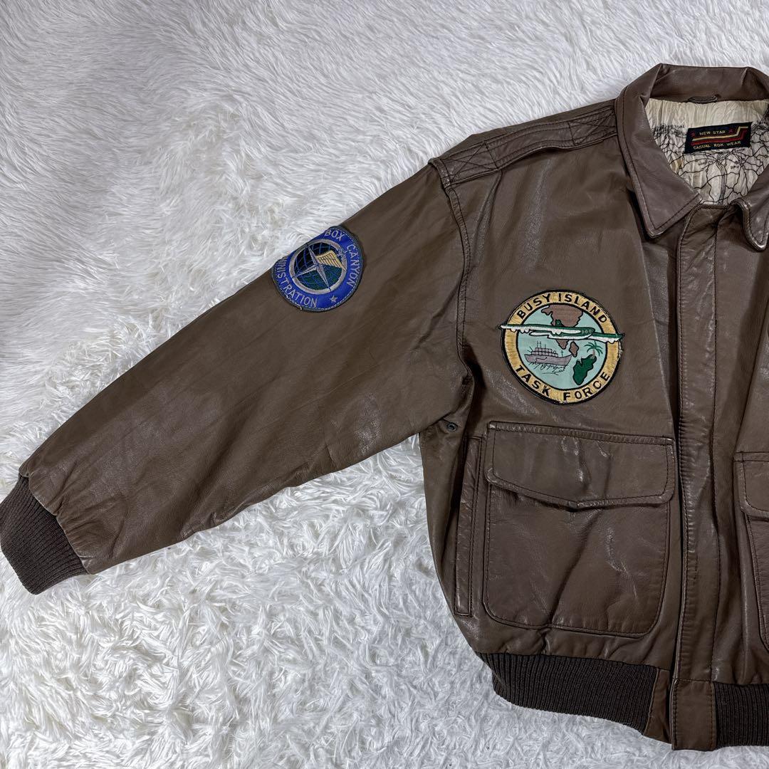 【ヴィンテージ】A-2 G-1 レザージャケット フライトジャケット ワッペン