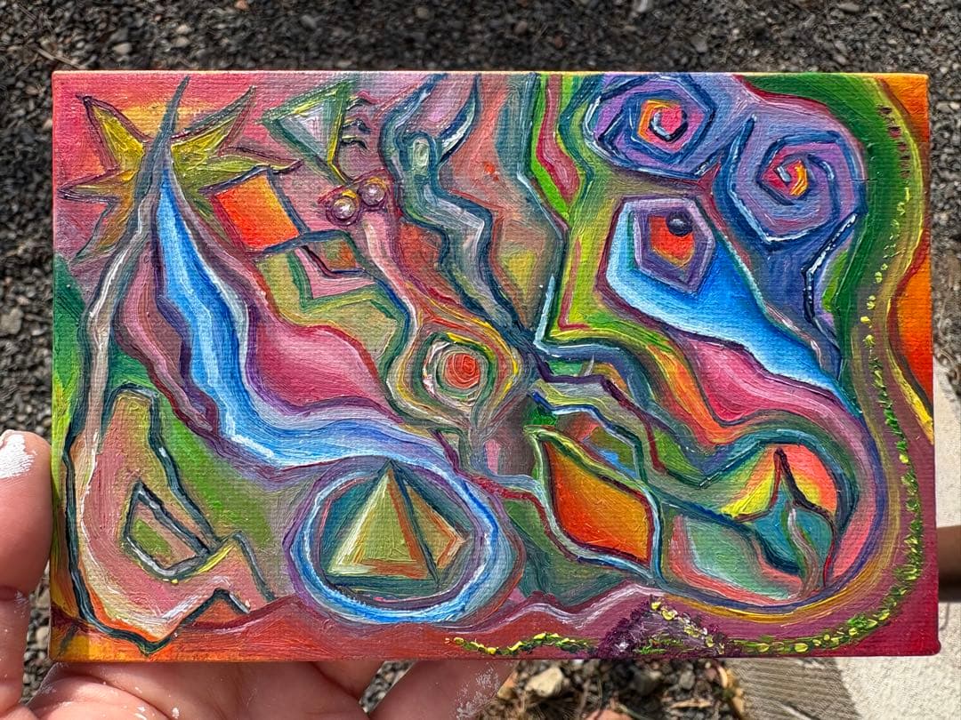 スピリチュアルアート　エネルギーアート　絵画　アート　油絵　古代文明　宇宙人　神