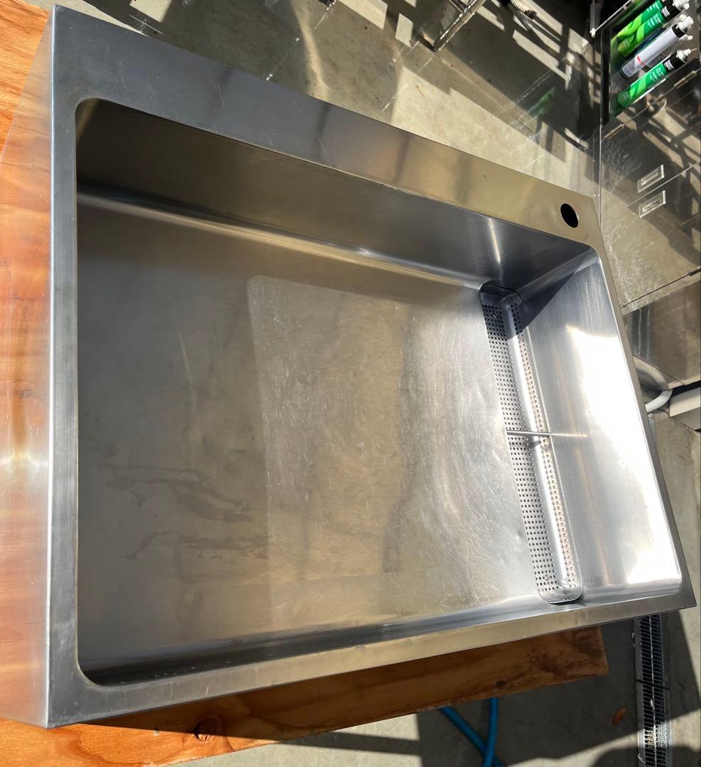 ステンレス1槽シンクトップ 流し台 780×600×250