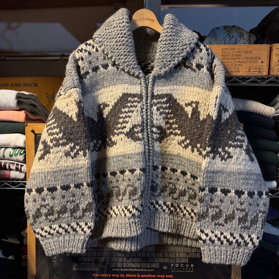 極肉厚 90s vintage カウチンニット VISLON ビッグサイズ