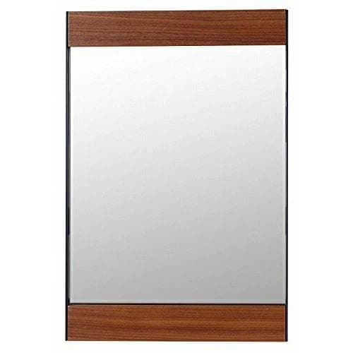 【新品・未使用】ウォールミラー アイアン 黒 木 ウォールナット 塩川光明堂