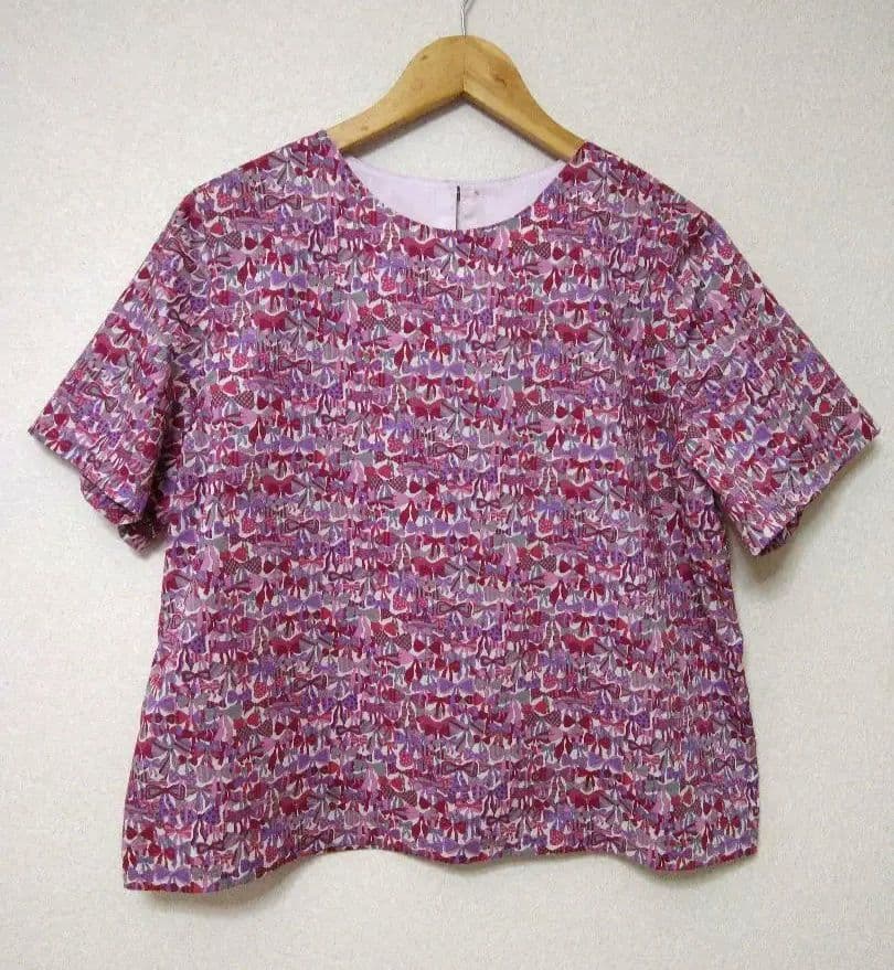 ハンドメイド リバティ ジェニーズリボンズ & ガーラ 半袖ブラウス3枚