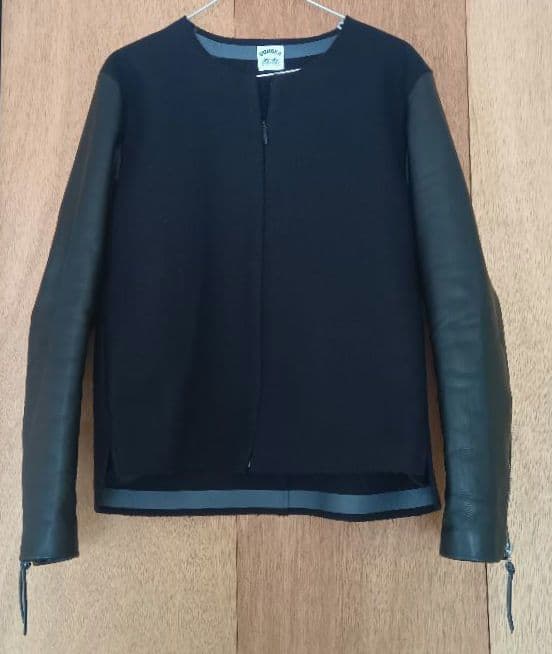 sunsea　メルトンウール　レザー　ジャケット