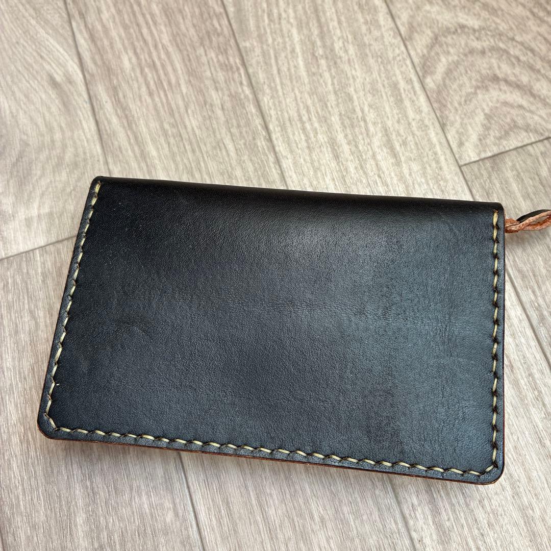 【受注生産】茶芯ミドルトラッカーウォレット　真鍮　お札を折らずに収納　タイプA