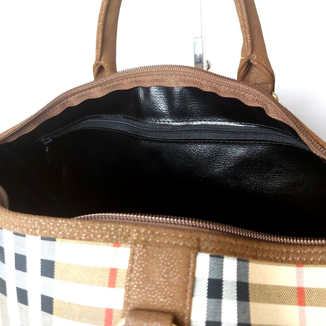 BURBERRY バーバリー ノバチェック ボストンバッグ ホースロゴ