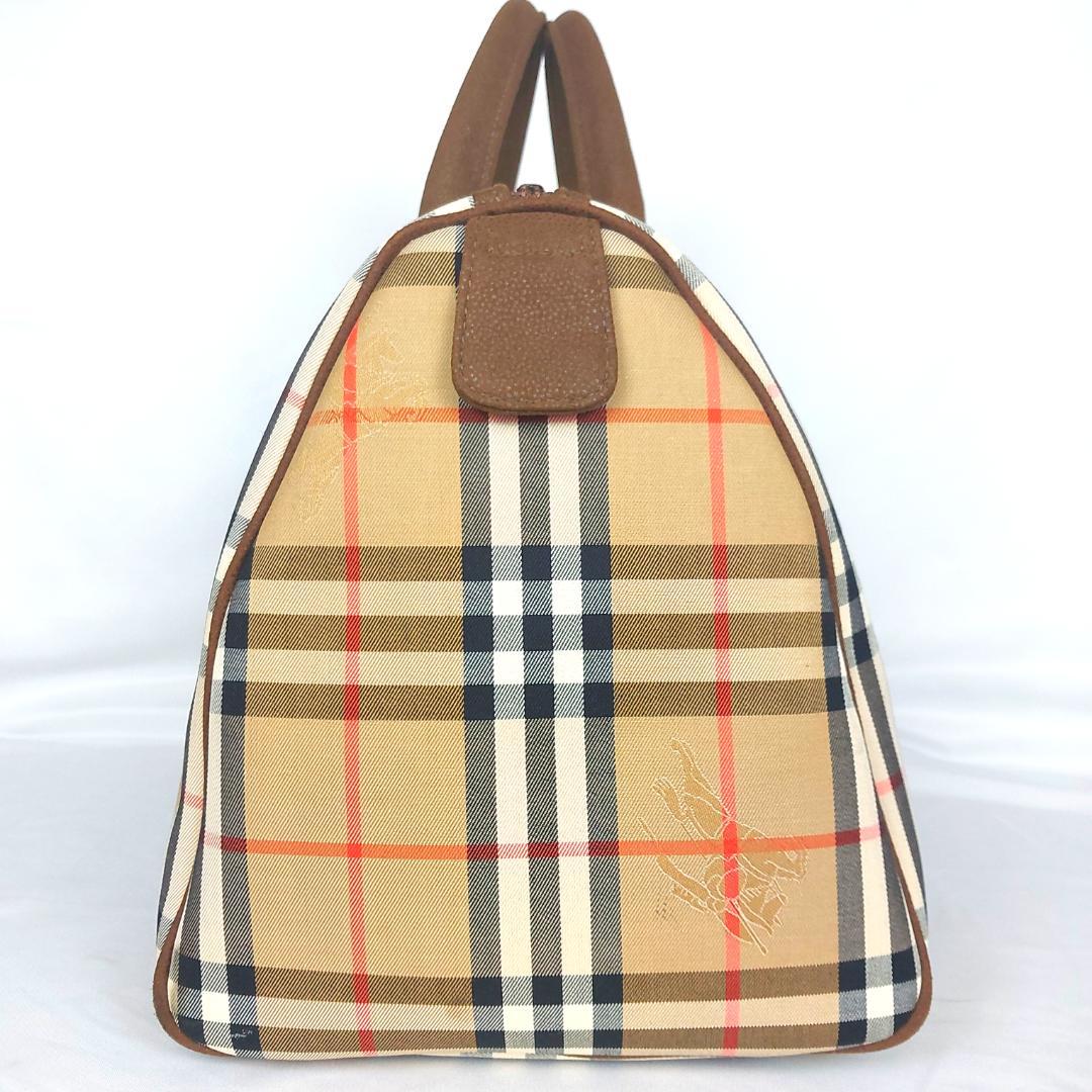 BURBERRY バーバリー ノバチェック ボストンバッグ ホースロゴ