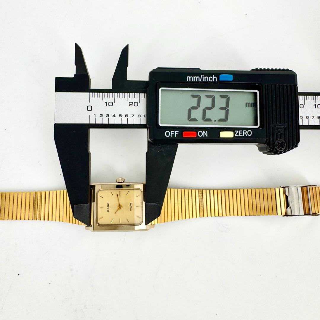 【箱/新品電池】RADO Diastarスクエア 腕時計 ゴールド レディース
