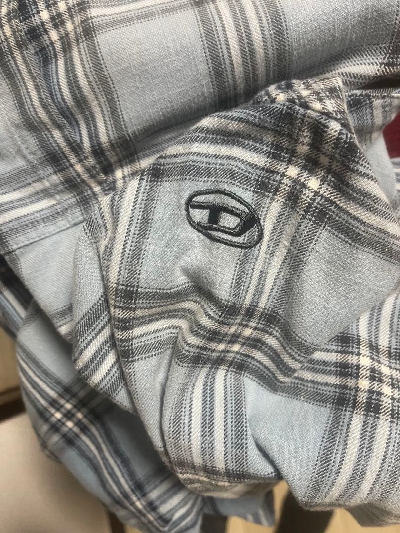 DIESEL フード付きチェックシャツ 48美品