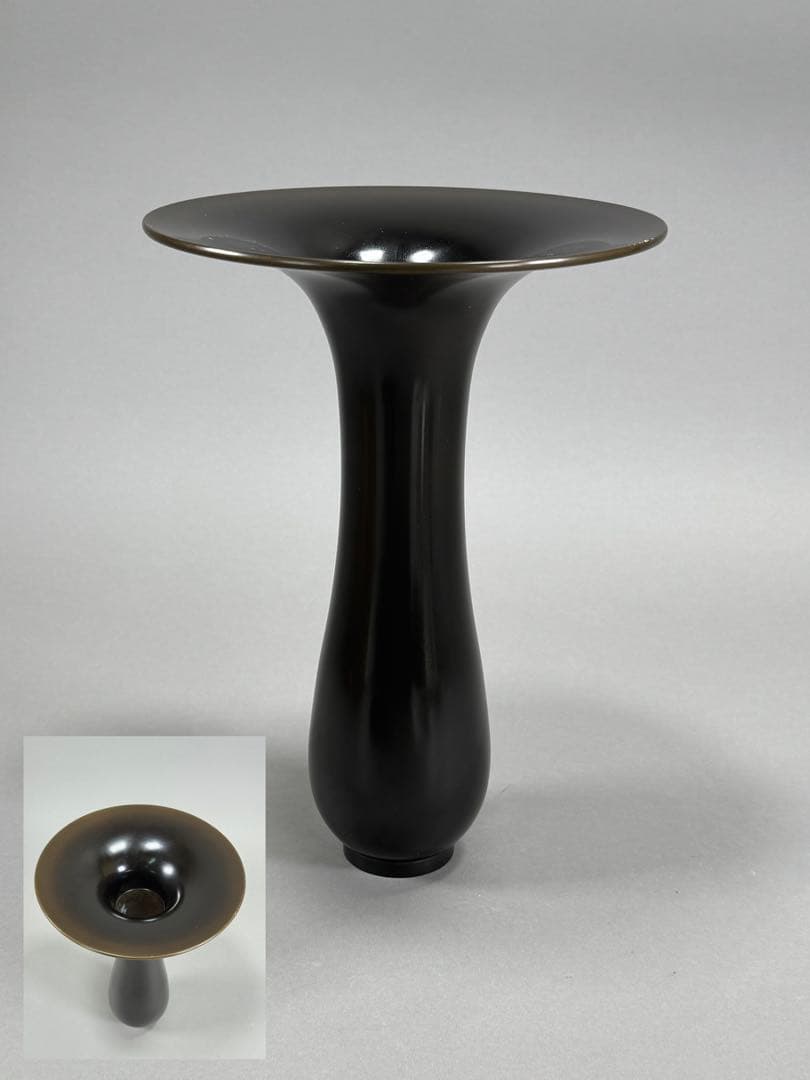 いけばな　池坊　古流　能作一佳造　銅花器　華道具　花瓶